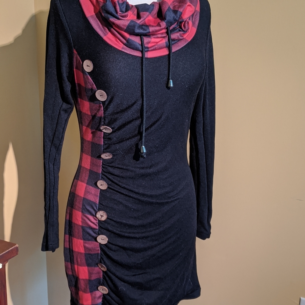 Black and Red Check dress